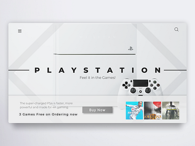 Playstation Website's Landing Page Redesign design games graphic design interactive landing page playstation redesign ui ux web design
