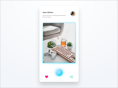 Photo App Card UI Design