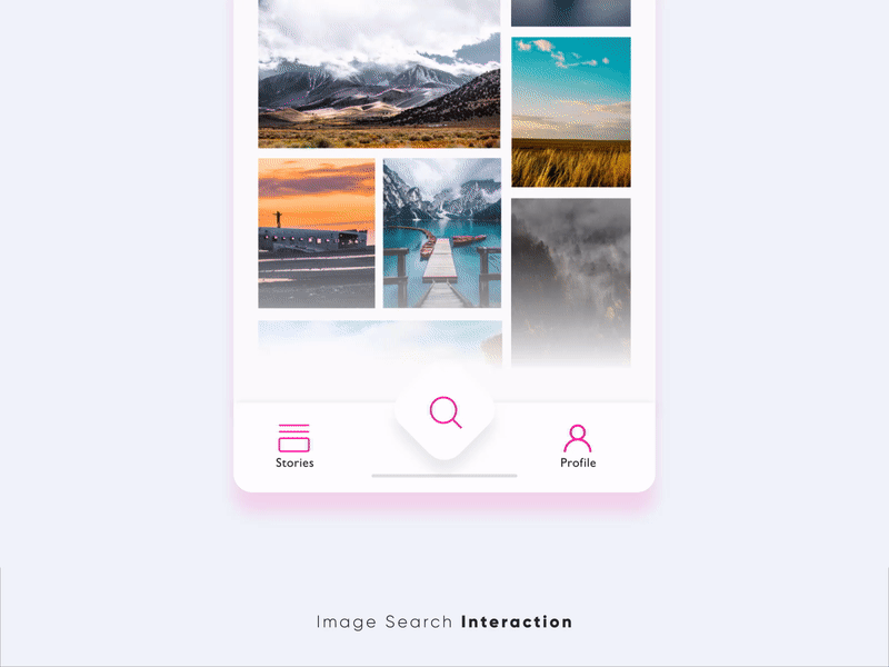 Image Search Tab Bar Micro Interaction app interaction design graphic design image search app interaction design interactions interactive micro interaction photo sharing typography ui user experience user interface ux