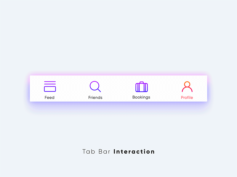 Tab Bar Interaction v2 after effects animation design interaction design interactive micro interaction micro interactions ui user experience ux
