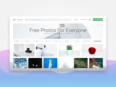 Photo-Sharing Website Landing Page UI Design adobe xd design graphic design landing page minimal photo sharing redesign ui ux web design