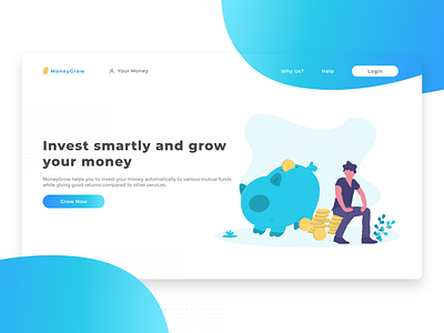 Landing Page Design in Adobe XD design graphic design illustration investment landing page redesign typography ui ux web design website