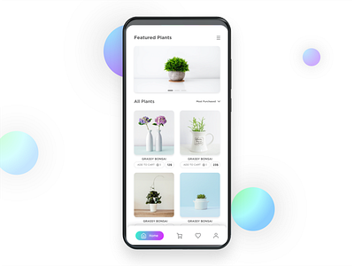 Plants Store App Design design ecommerce app minimal plants store ui uidesign user experience ux uxdesign vector