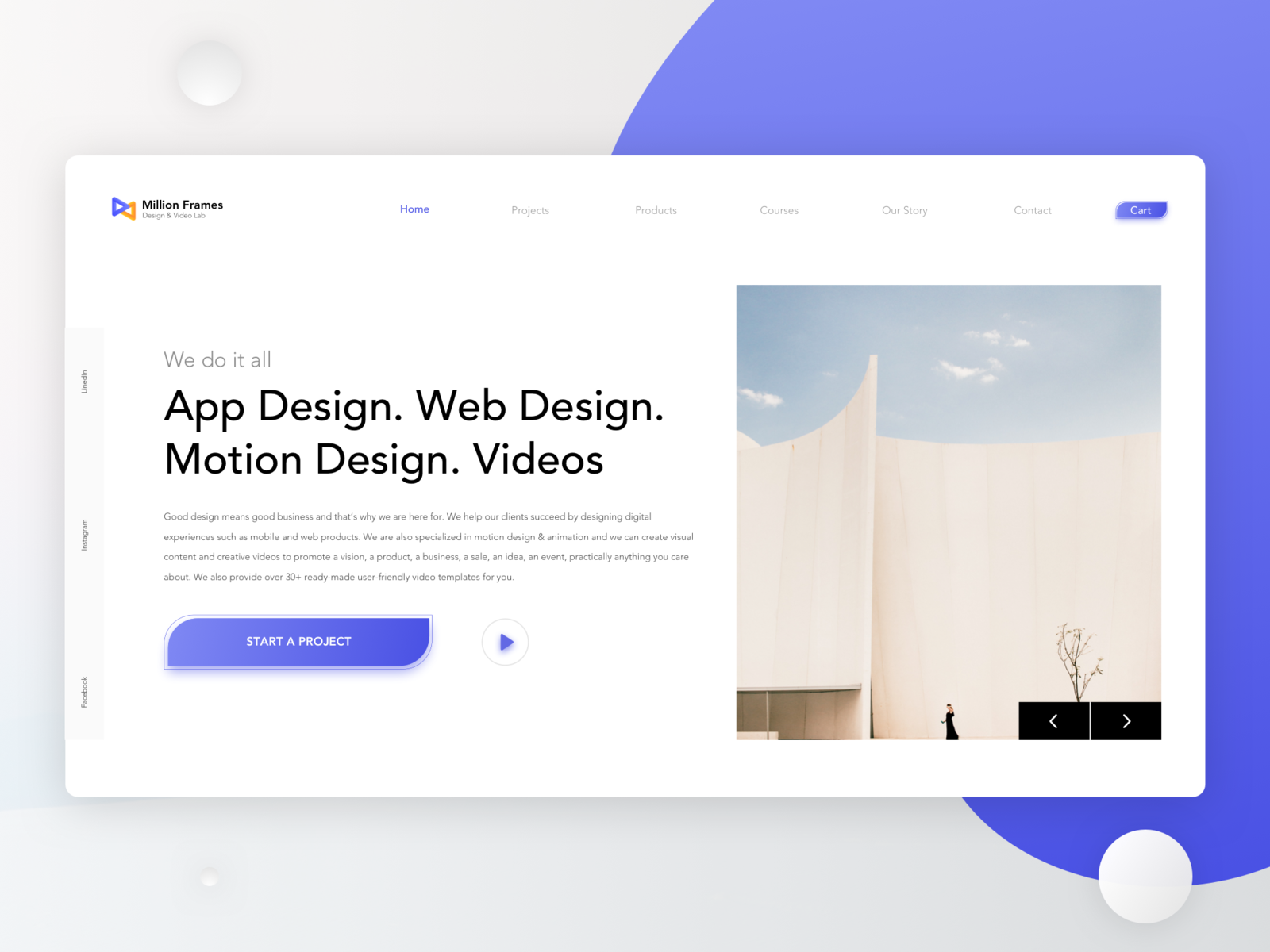 Million Frames Website Design (UI/UX) Landing Page by Aashish Kumar ⚡️ ...