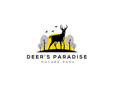 DEERS PARADISE branding flat illustration logo logodesign vector