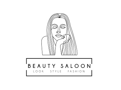 BEAUTY SALOON branding flat lineart logo logodesign vector