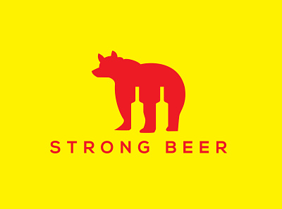 STRONG BEER branding design flat logo logodesign vector