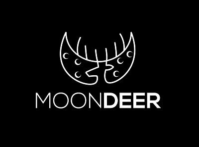 MOONDEER branding flat logo logodesign vector