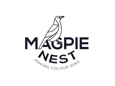 Magpie Nest branding design flat icon logo logodesign vector