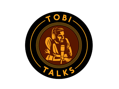 TobiTalks LOGO branding caricature flat icon illustration logo logodesign mascot character vector