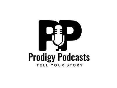 Prodigy Podcasts 02 branding flat icon logo logodesign typography vector