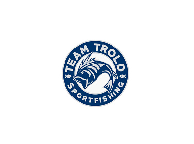 Team Trold Sportfishing branding flat icon illustration logodesign mascot design vector