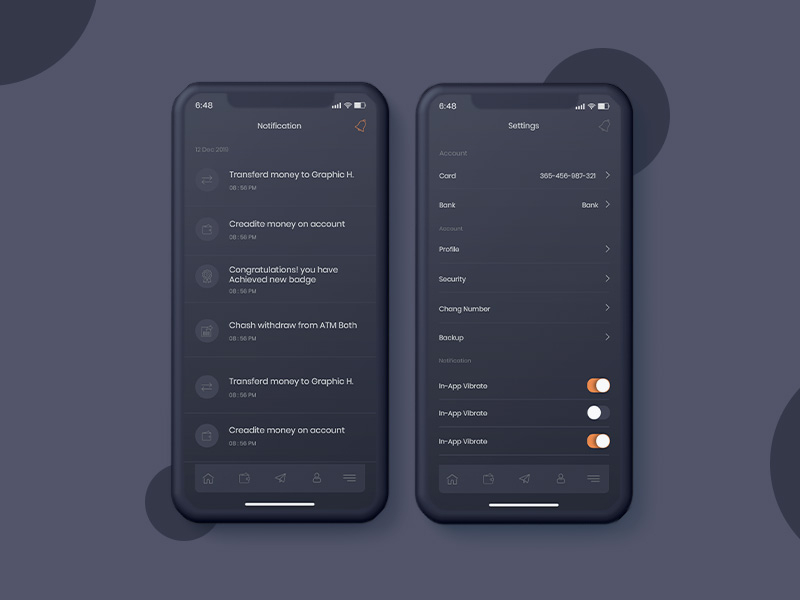 Notifications & Setting UI kit by Jahid Jaykar on Dribbble