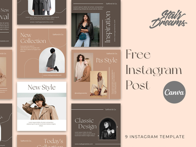 Free Canva Instagram Post Fashion by antproject on Dribbble