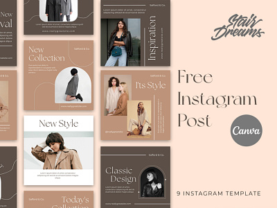 Free Canva Instagram Post Fashion canva clean design design free instagram instagram post set simple design socialmedia