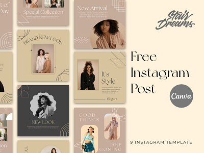 Free Canva Template Instagram Post Fashion