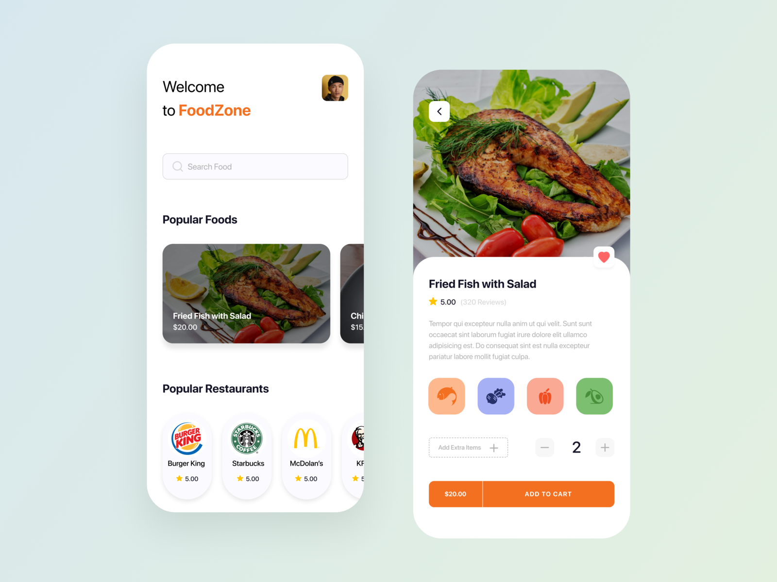 Food Delivery App UI by Saikot Das on Dribbble