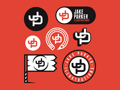 Jake Parker - Brand Collection badge badgedesign branddesign branding brandingdesign brandlogo flag graphicdesigner jakeparker jp lettermark logo logodesign logodesigner logoinspirations monogram monogramlogo vanguarddesignco