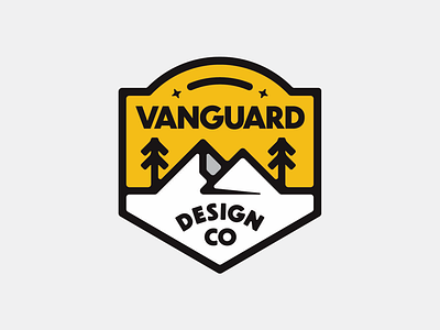 Vanguard Mountain Badge badge badgedesign logo logodesign logodesigner logodesigns mountain mountainbadge nature outdoorbadge outdoors patchdesign vanguarddesignco