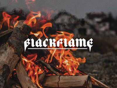 Blackflame blackletter brandlogo custom custom type fire flame logodesigner logotype merchdesign type typography