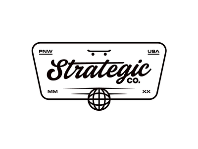 Strategic Badge apparel badgedesign logo logodesign logodesigner logodesigns logoinspirations merch merchdesign patch skate skateboard strategic vanguarddesignco