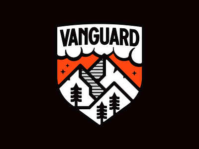 Vanguard Mountain Badge apparel badge badgedesign forest graphicart logo merchdesign mountain mountainbadge nature naturebadge naturelogo patch trees vanguard vanguarddesignco