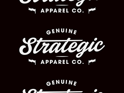 Strategic Apparel Logotype brandlogo clothingbrand customtype logo logodesign logodesigner logotype merch merchdesign skate skateboard skatemerch skater strategic type typedesign vanguarddesignco