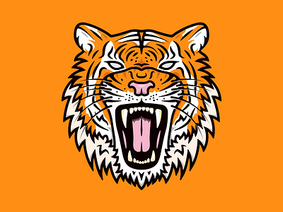 Tiger Face adobeillustrator animaldesign designer freelance graphicdesign illo illustrate illustration illustrationoftheday illustrator merchdesign tiger vanguarddesignco