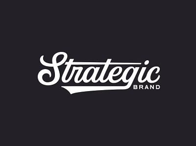 Strategic Wordmark apparel branding clothing custom type logo logo design logo designer logodesign logotype merch minimal script simple type typetopia vanguarddesignco word mark wordmark wordmarks