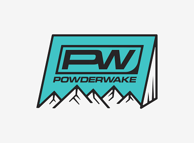 Powderwake Badges apparel badge brand design brand designs brand logo branding logo logo design logo designer logodesigner merch merch design merch designer mountain outdoors ski surf