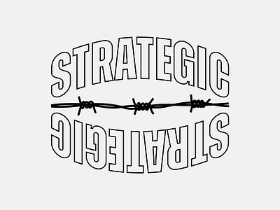 Barbed Wire Strategic apparel barbed brand brand design brand identity brand logo brand logo design brandlogo custom type logo logo design logo type logotype merch outline skate type type logo typography vanguard