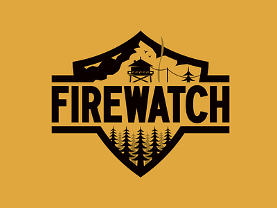 Firewatch Badge apparel badge badge design badgedesign brand logo branding firewatch logo design logo design branding logo designer logodesign merch merch design mountain mountains nature outdoors patch trees