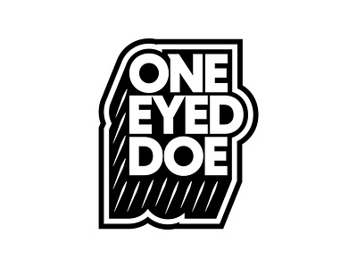 OneEyedDoe Wordmark bold brand design brand identity brand logo branding branding design graphic artist logo logo design logo designer logotype merch modern sans sticker thick type typography vanguard word