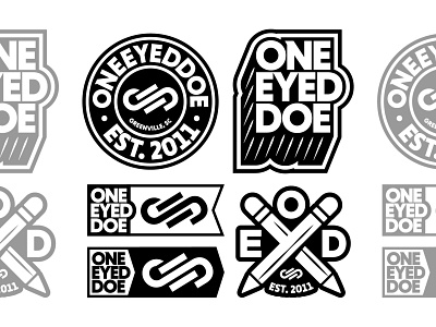 OneEyedDoe Brand Bundle apparel badge bold brand brand design brand identity brand logo branding brandlogo bundle graphic logo logo design logodesign logotype merch thick typography vanguard