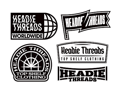 Headie Threads Brand Bundle apparel badge bold brand design brand identity brand logo branding cannabis custom logo logo logo design logodesign logodesigner logotype merch skate type vanguard weed