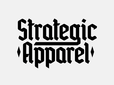 Strategic Apparel Wordmark apparel bold brand brand design brand identity branding brandlogo custom logo logodesigner logotype merch skate strategic type typography typography logo vanguard word