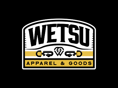 WETSU Badge Design apparel army badge badge design badgedesign bold brand branding branding design clean identity logo merch parachute patch professional tough vanguard wetsu