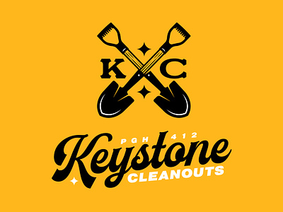 Keystone Cleanouts apparel bold brand branding brands business clean custom logo logodesign logotype merch sale script service shovel type typography vanguard