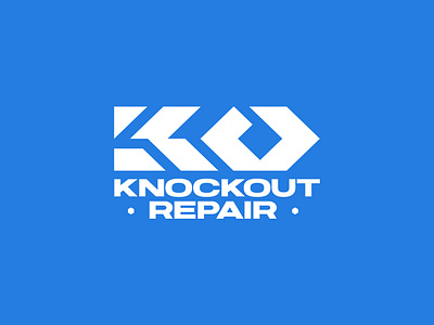 Knockout Repair Logo brand brand identity branding custom identity letter lettermark letters logo logo designer logodesign logotype monogram type typography vanguard