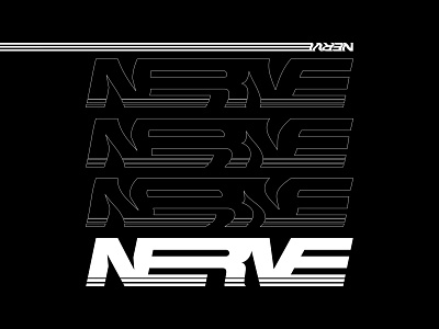 NERVE Wordmark apparel bold brand branding custom identity logo logodesign logotype merch sans sleek sports type typography vanguard word logo wordmark wordmarks