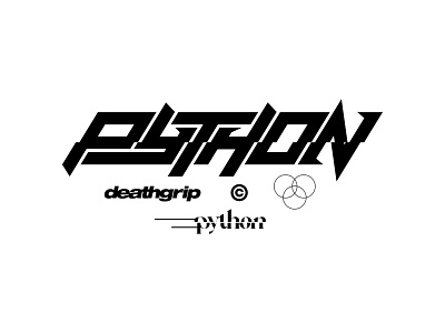 PYTHON Wordmark apparel bold brand branding custom custom lettering customtype logo logotype merch metal punk python type typography vanguard word wordmark