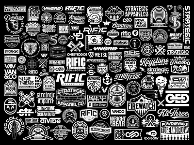 Big Design Collection apparel badge bold brand branding bundle clean collection flash identity logo logos merch package poster punk simple typography vanguard