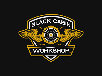 Black Cabin Workshop apparel badge brand branding clean dirtbike drawing illustration logo merch modern moto motocross motorcycle patch vanguard vintage