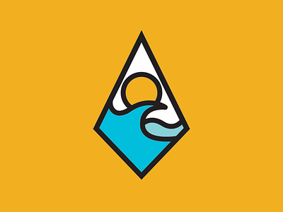 Sun & Waves badge badge design logo logo design ocean sun waves