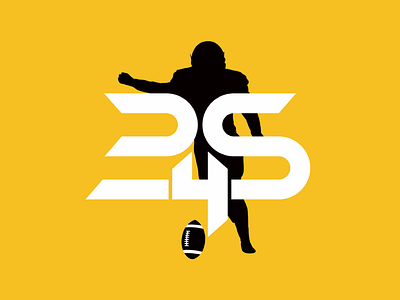 DS4 logo branding design football kick kicking logo sports