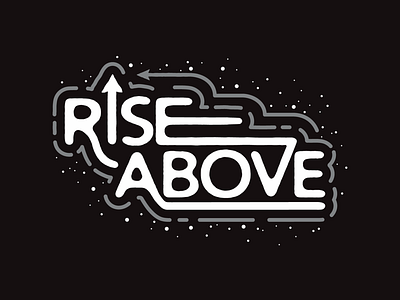 Rise Above above black branding clothing logo merch rise shirt