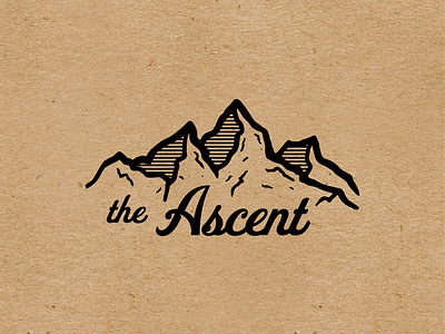 The Ascent branding illustration illustrator logo logoinspirations logonew mountain nature outdoor outdoors typography