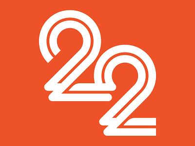 22 22 branding clean identity lettermark logo logoinspirations logomark minimal number numbers type typetopia