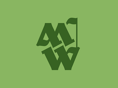 MW Golf Logo brand branding brandlogo golf golflogo green lettermark logo logobrand logoinspirations logomark monogram mw mwmonogram vanguarddesignco