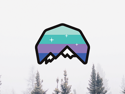 Midnight Mountain Badge badge badgedesign branding logo logomark mountain mountainbadge naturebadge sticker stickerdesign vanguarddesignco